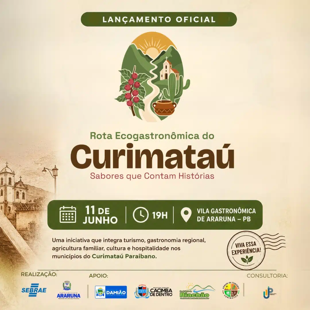 Rota Ecogastronômica do Curimataú será lançada nesta quinta-feira, 11 em Araruna