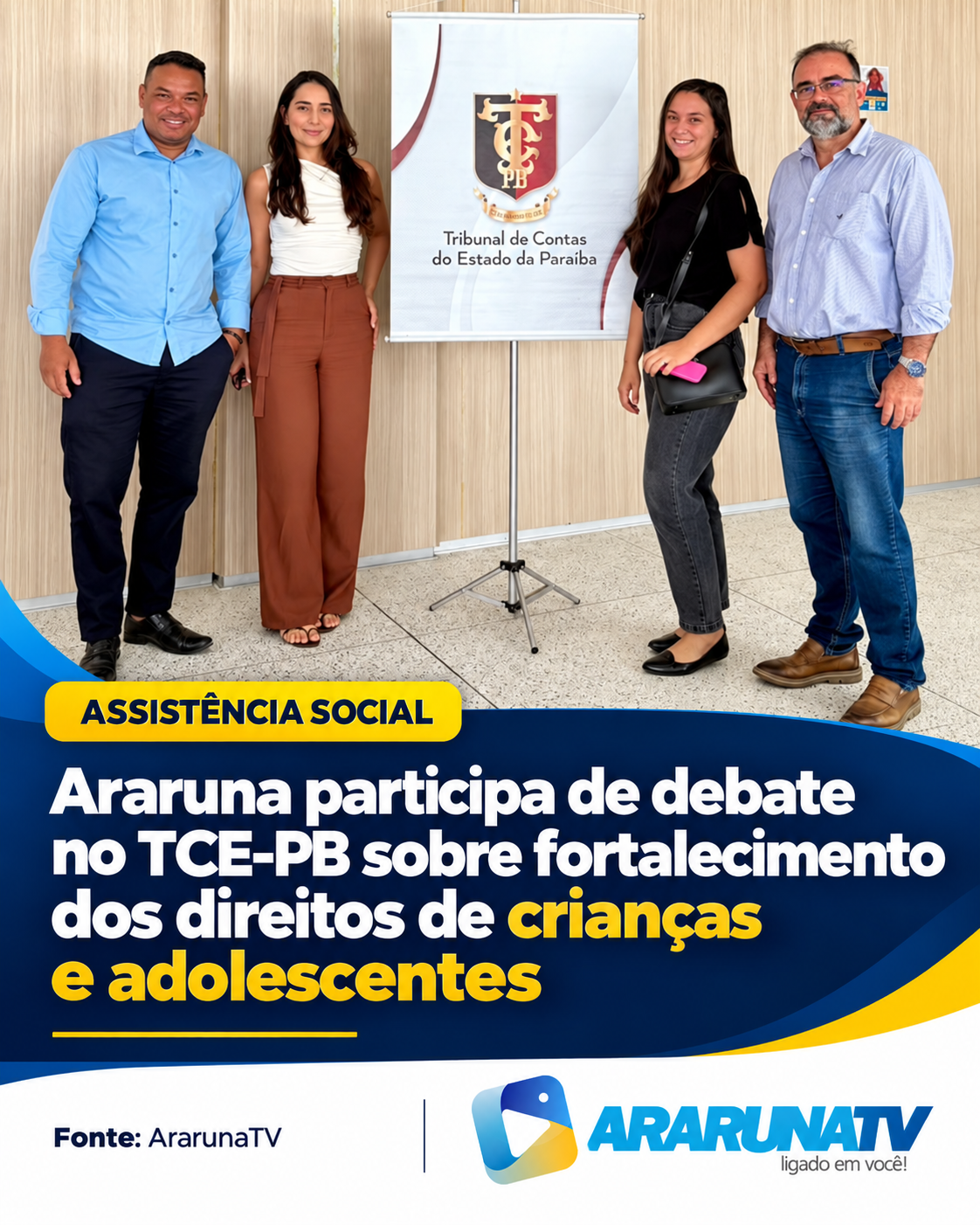 Araruna participa de debate no TCE-PB sobre fortalecimento do Fundo dos Direitos da Criança e do Adolescente