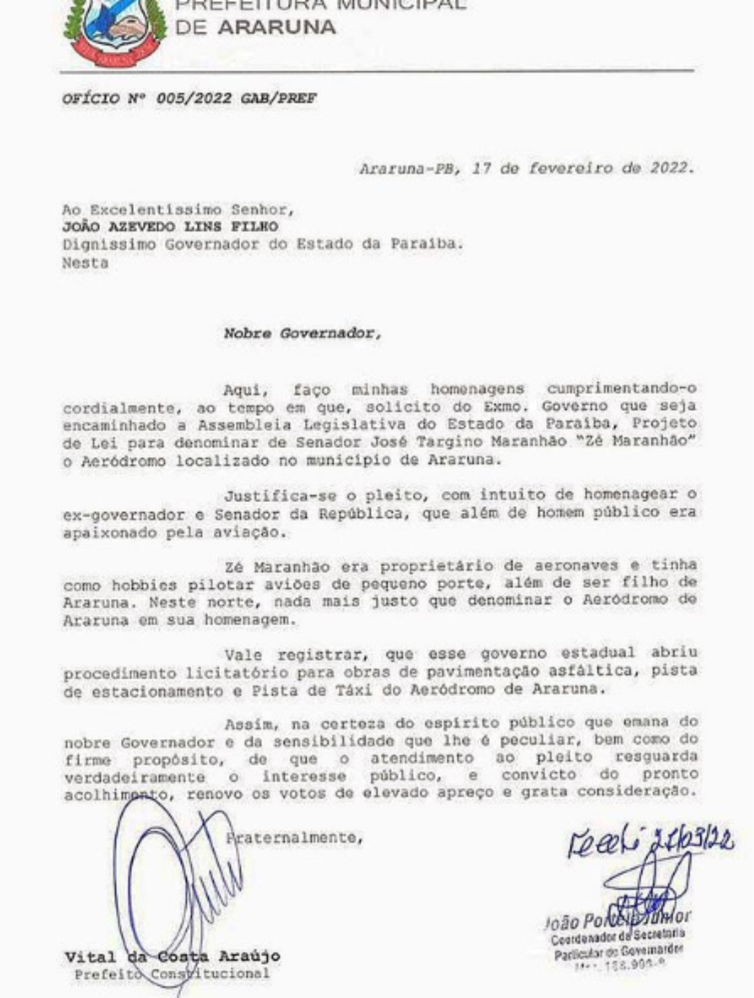oficio aerodromo