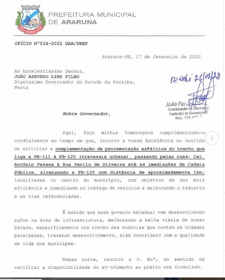 oficio travessia